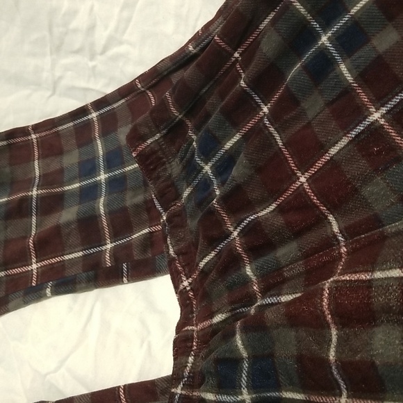 Eddie Baur Small Pajama Sleep Pants Plaid Fleece Soft Silky Mesh - Picture 10 of 15
